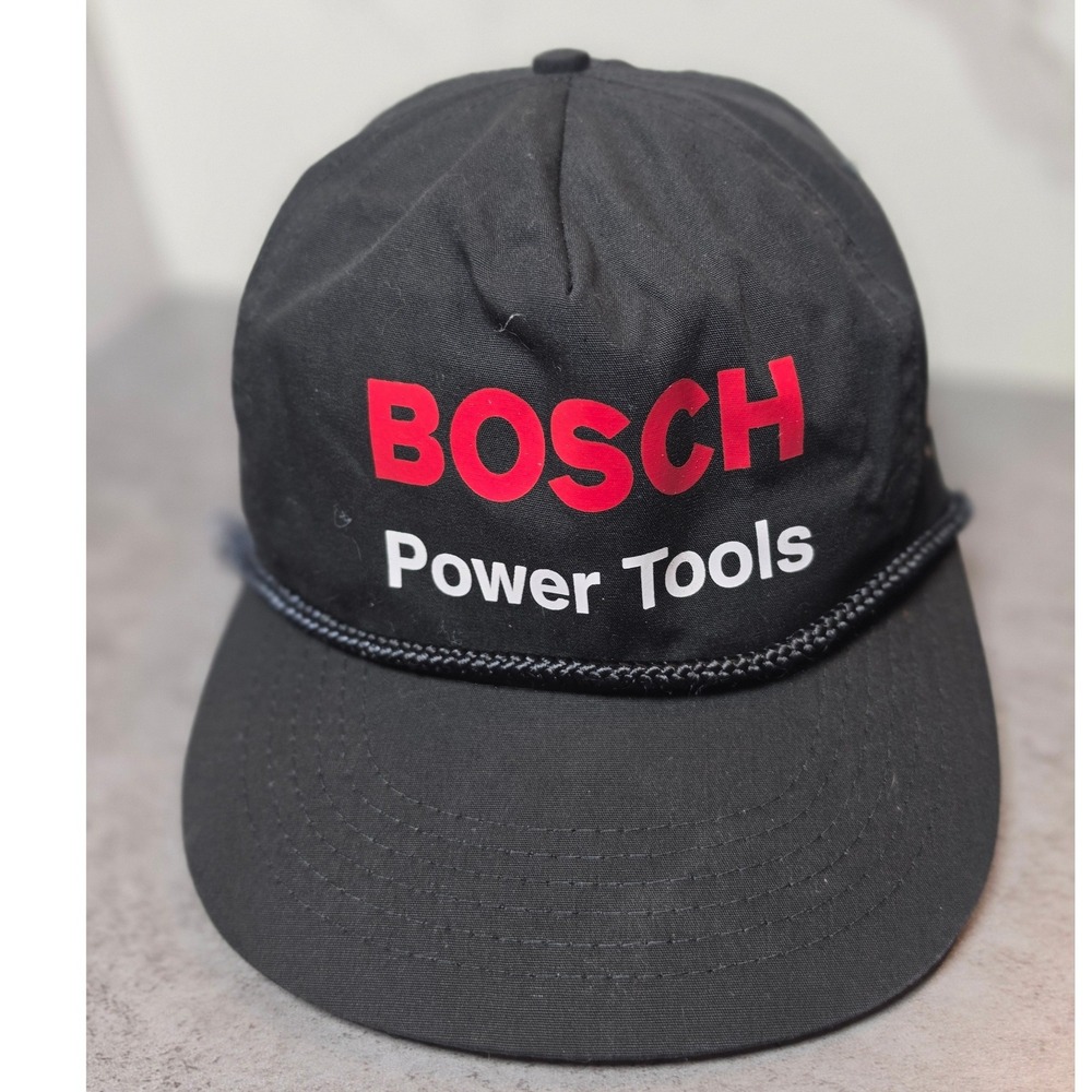 Bosch Power Tools‎ Snapback Hat Black Rope Cap Thunander Logo Mens Adjustable
